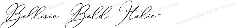 Bellisia Bold Italic字体转换